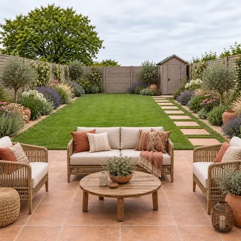 AI-generated garden restyled bohemian