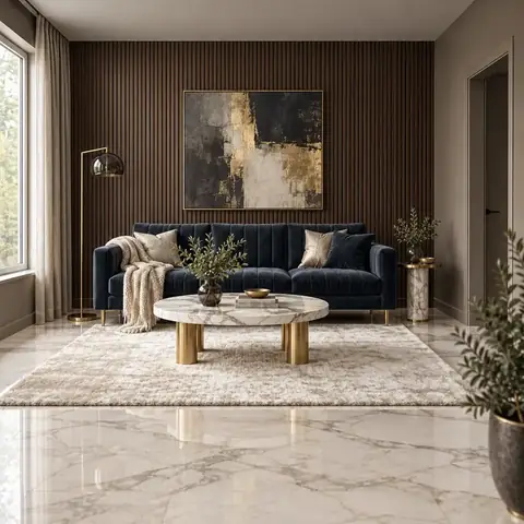 AI-generated living room restyled luxury